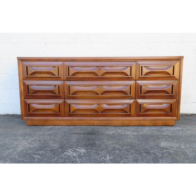 Mid Century Modern Low Long Dresser Bathroom Vanity 6290 For Sale - Image 15 of 16