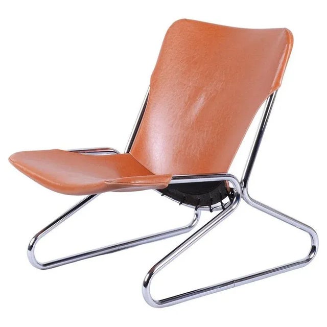 German Bauhaus Armchair in Leather by Lusch and Co West, 1970s For Sale - Image 12 of 12