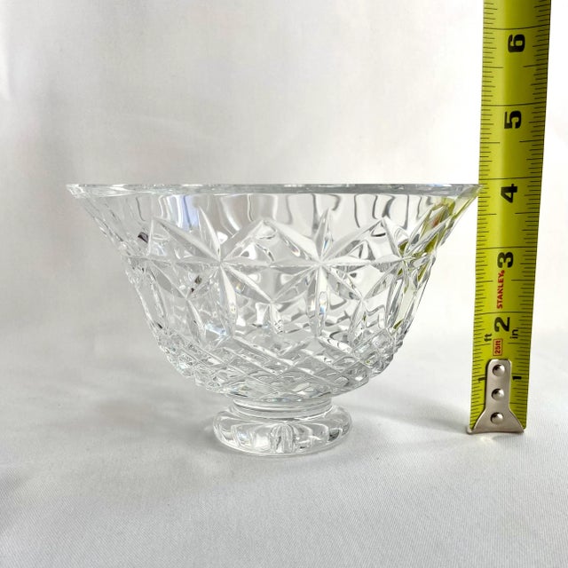 Transparent Waterford Crystal Footed Bowl For Sale - Image 8 of 9