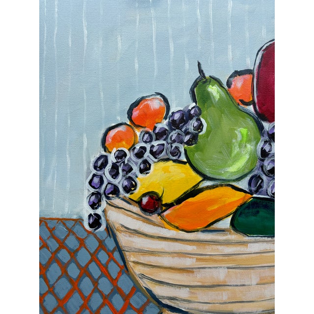 “Fruit Bowl” Original Contemporary Acrylic Still Life Painting by Linda McDonough For Sale In Naples, FL - Image 6 of 12