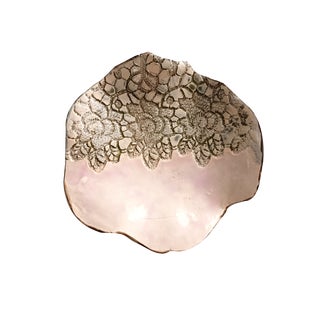 Pink and Green Lace Bowl by Daniela Proietti For Sale