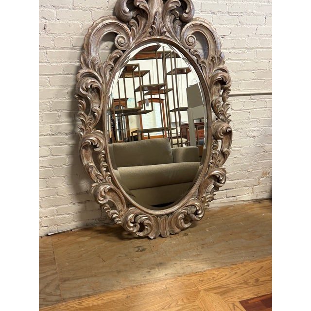 Windsor Art & Mirror Company Oval Rococo Revival Mirror, 20th Century For Sale - Image 11 of 12