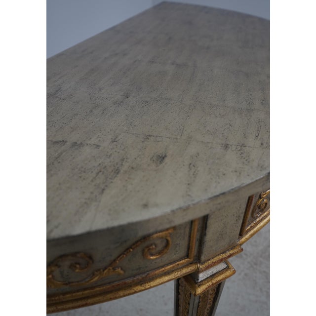 1990s Maitland Smith Italian Neoclassical Console Table For Sale - Image 5 of 14