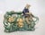 1910s Antique Majolica Glazed Chinese Mudman and Elephant Planter For Sale - Image 5 of 9
