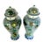 Pair of Mid 20th Century Chinese Porcelain Famille Rose Reproduction Foo Dog Temple Jars For Sale - Image 6 of 9