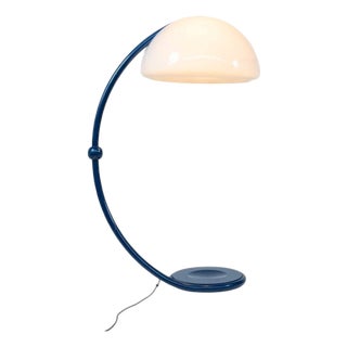 Blue Serpente Floor Lamp by Elio Martinelli for Martinelli Luce, 1960s For Sale