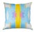 Pair of pillows showcasing the iconic Kerry Rosenthal's Wonderblock design in Blue. 22x22. Includes down blend pillow...