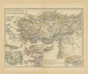 Roman Empire Map from Spruner-Menke Atlas, 1880