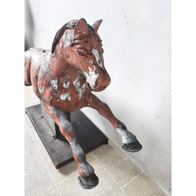 Mid-Century Modern Cast Aluminum Fairground Horse Sculpture, 1950s For Sale - Image 10 of 11