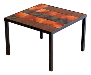 French Ceramic Tiles Coffee Table from Accolay and Cerabati, 20th Century