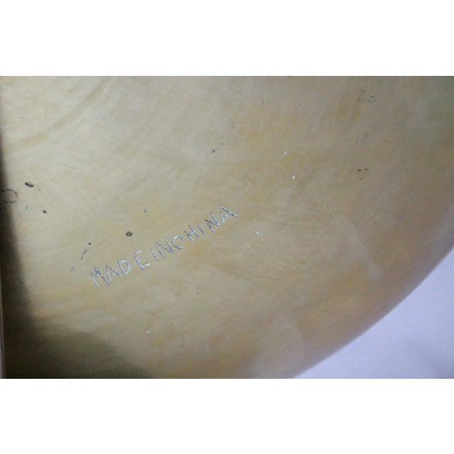 Brass Large Mid 20th Century Brass Bowl With Etched Designs-Dragons For Sale - Image 8 of 9