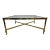 1980s Italian Vintage Glass and Brass Square Coffee Table by Solmet For Sale