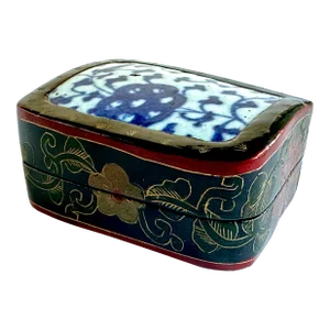 Lacquered Chinese Porcelain Shard Box