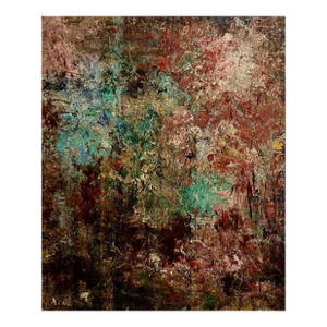 Attributed to Georges Noel, Abstract Expressionist Textured Art Informel Oil Painting Signed Noel