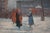 Stunning 20th Century Paris Winter Scene Oil Painting on Canvas For Sale In Philadelphia - Image 6 of 14