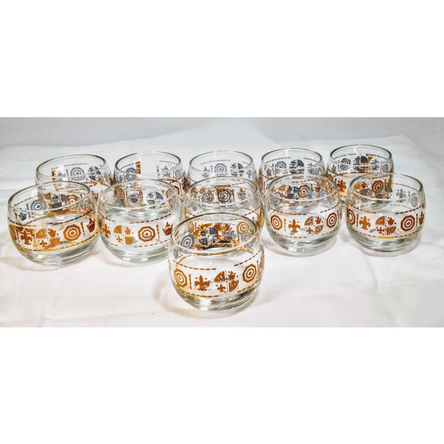 Culver Ltd. Culver Roly Poly Cocktail Lowball Glasses For Sale - Image 4 of 4