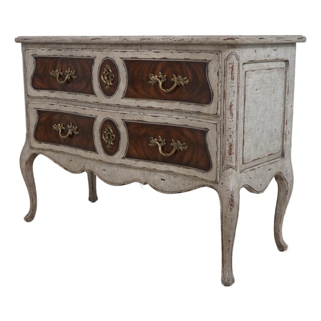 Theodore Alexander Continental Style Painted Commode Chest For Sale
