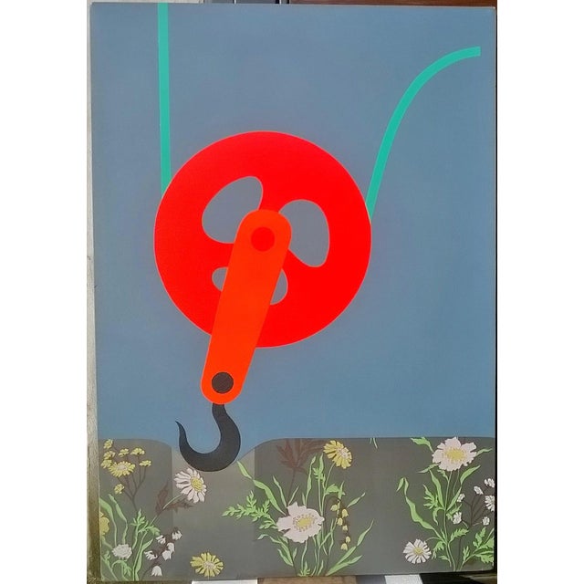 Jacques Polì, Composition, 1969, Oil & Mixed Media on Canvas For Sale - Image 4 of 4