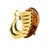 Metal Roberto Legnazzi 18k Gold Citrine & Diamond Earrings, Italy C. 1990, Pair For Sale - Image 7 of 16