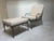 Brown Jordan Vintage Lounge Chairs and Ottoman Set of 3 Pieces - Attributed to Brown Jordan Calcutta For Sale - Image 4 of 10