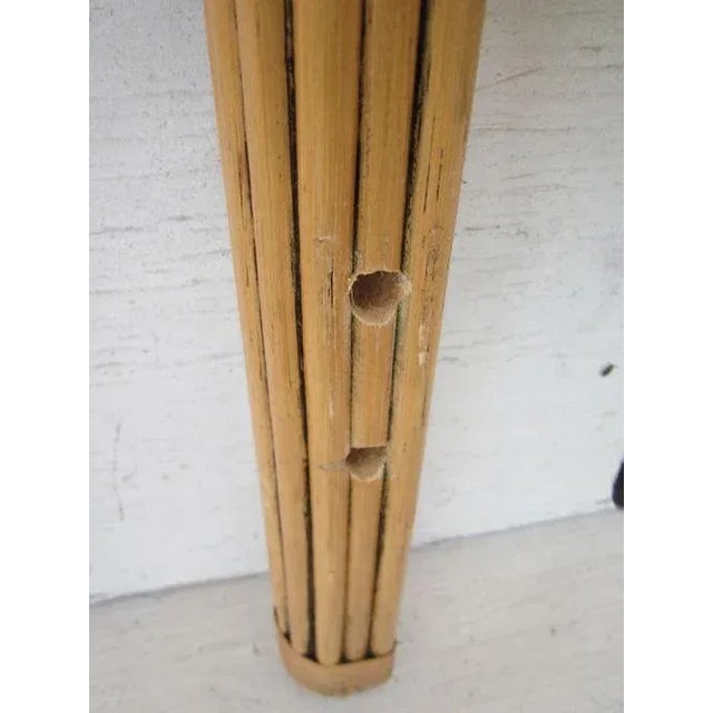 1980s Vintage Asian Style Bamboo Rattan Twin Headboard Honey Color For Sale - Image 4 of 12