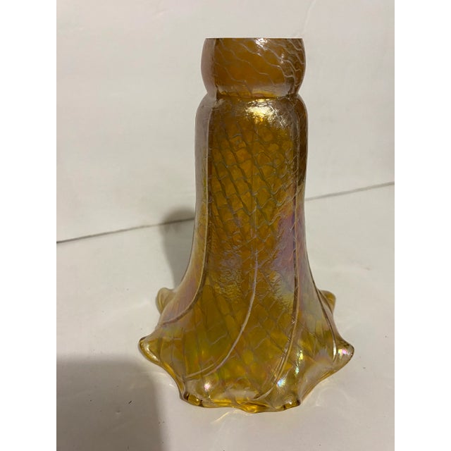 Mid 20th Century Mid 20th Century Iridized Glass Lamp Shades - Set of 5 For Sale - Image 5 of 12