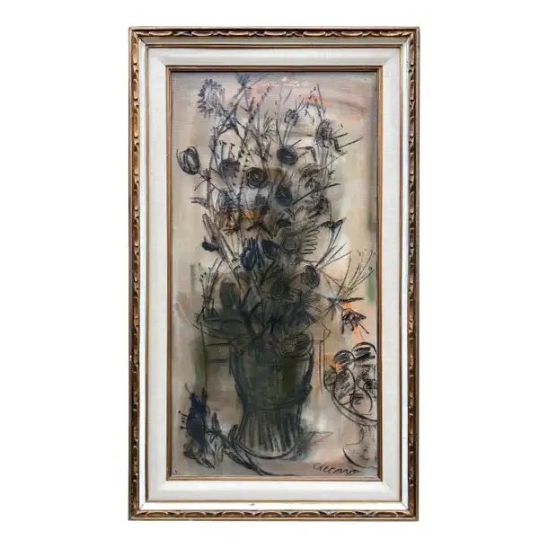 1950s Still-Life Painting by Pascal Cucaro For Sale - Image 10 of 10
