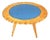 Baple Coffee Table and Blue Mirrored Glass from School of Turin, Italy, 1950s For Sale