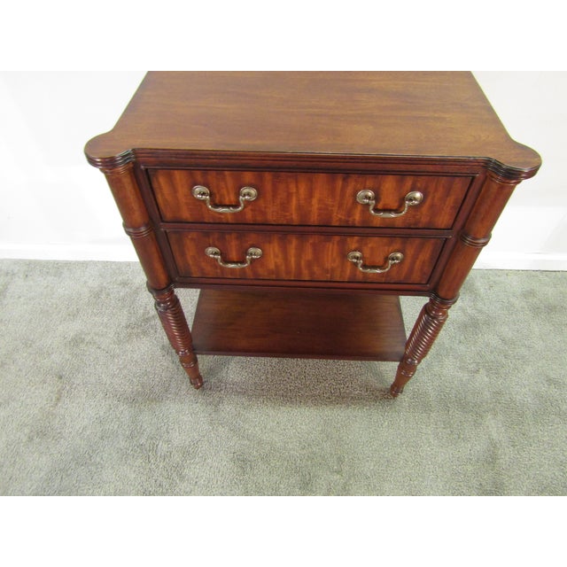 2000 - 2009 Ethan Allen Solid Mahogany Nightstand For Sale - Image 5 of 10