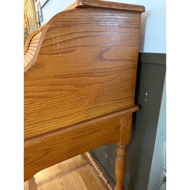 Late 20th Century Rolltop Secretary Desk For Sale - Image 10 of 11