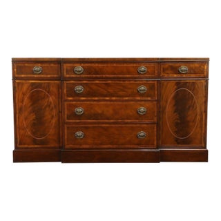 Vintage Baker Furniture Company Grand Rapids Mahogany Georgian Sideboard Buffet - Circa 1960 For Sale