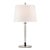 Thomas O'Brien for Visual Comfort Signature Lyra Large Table Lamp in Bronze & Crystal with Linen Shade For Sale
