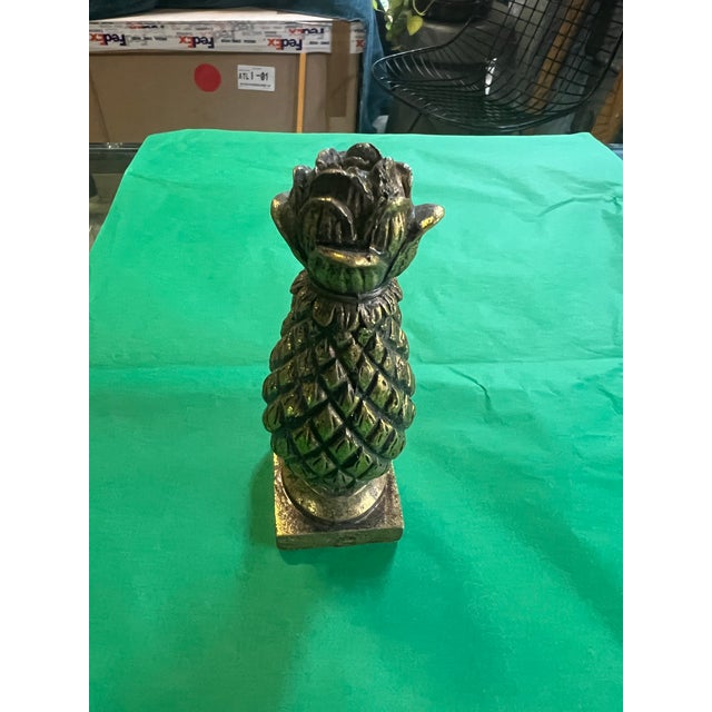1970s 1970s Small Light Weight Gilded Pineapple For Sale - Image 5 of 7