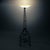 Beautiful floor lamp in wrought iron with clouded glass hood. measurements: h169 cm x w55 cm electricity was renewed. we...