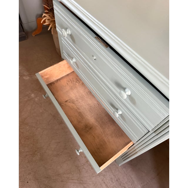 Art Deco Style Green Chest of Drawers, 1950s For Sale - Image 13 of 15
