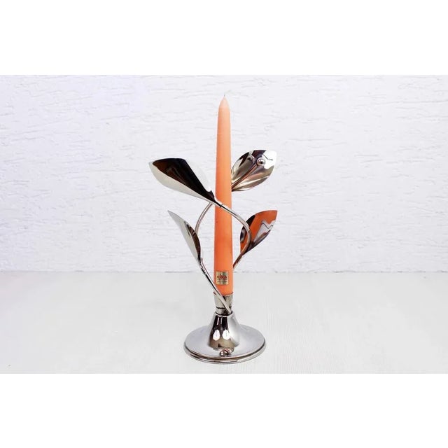 Vintage Silver Candleholder, 1980s For Sale - Image 3 of 12