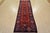 Cabin Hamedan Runner 3’6” X 9’8” Red Wool Vintage Tribal Hand-Knotted Oriental Rug For Sale - Image 3 of 14