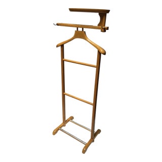 Vintage Italian Oak Valet For Sale