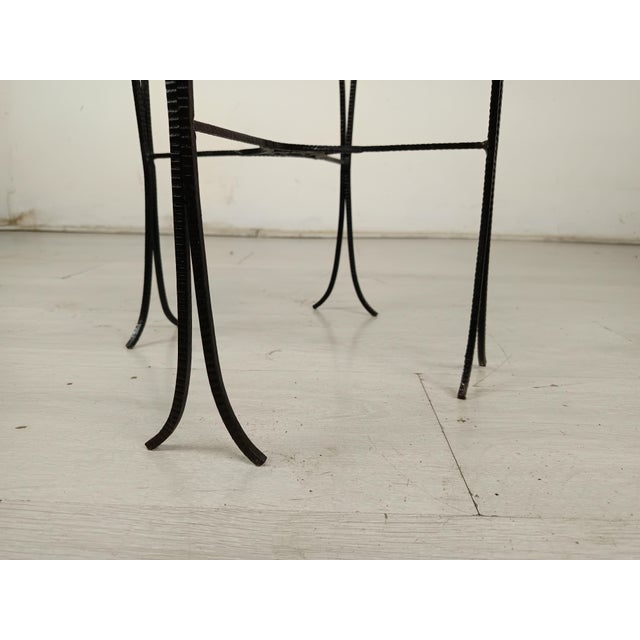 Art Deco Wrought Iron and Marble Side Table, 1920s For Sale - Image 13 of 14