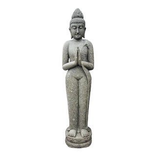 Standing Green Stone Garden Buddha Statue For Sale