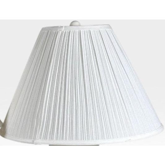 Mid 20th Century Vintage Neoclassical White Glazed Ceramic Urn Lamps - A Pair For Sale - Image 5 of 11