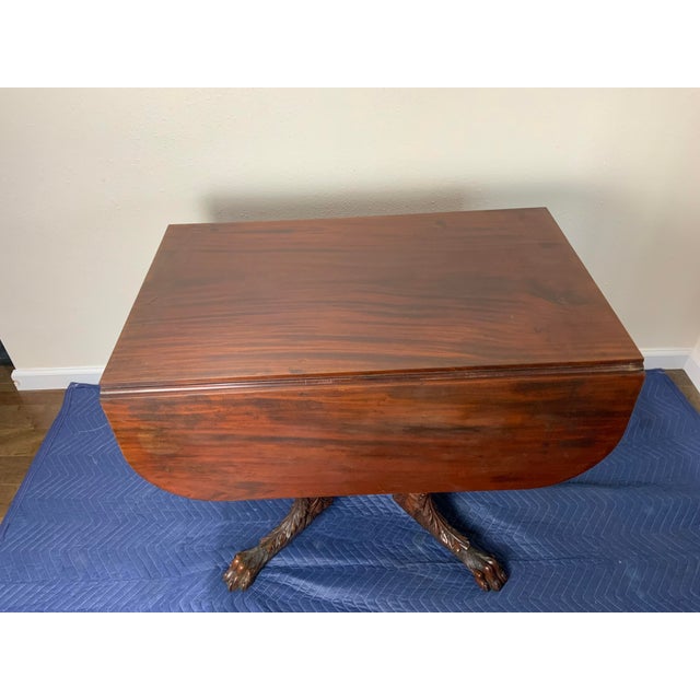 Early 19th Century Federal Hairy Paw Carved Breakfast Table For Sale - Image 13 of 13