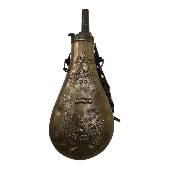 C. 1850 Mexican Civil War Peace Flask For Sale