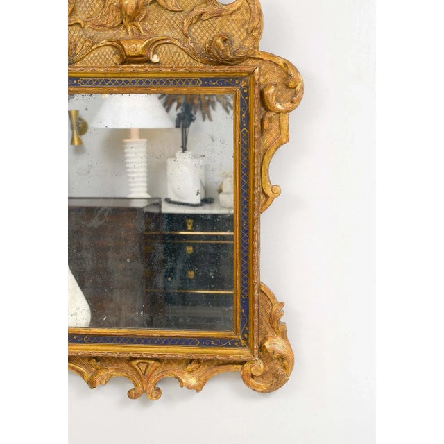 Wood Antique French Regence Style Gilt-Mirror For Sale - Image 7 of 9