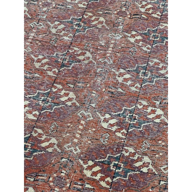 Large Turkish DistressedSparta Rug Bokhara Design, 1920s For Sale - Image 6 of 18