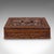Art Deco Vintage Carved Cigar Box, Oriental, Teak, Keepsake, Jewellery Case, Art Deco For Sale - Image 3 of 12