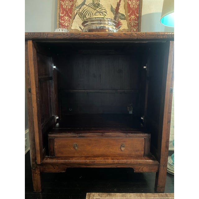 Chinese Late 19th Century Qing Elm “Wedding Cabinet” For Sale - Image 3 of 10