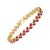12 Carat Natural Marquise Ruby and Diamond Tennis Bracelet 14 Karat Yellow Gold For Sale - Image 15 of 18