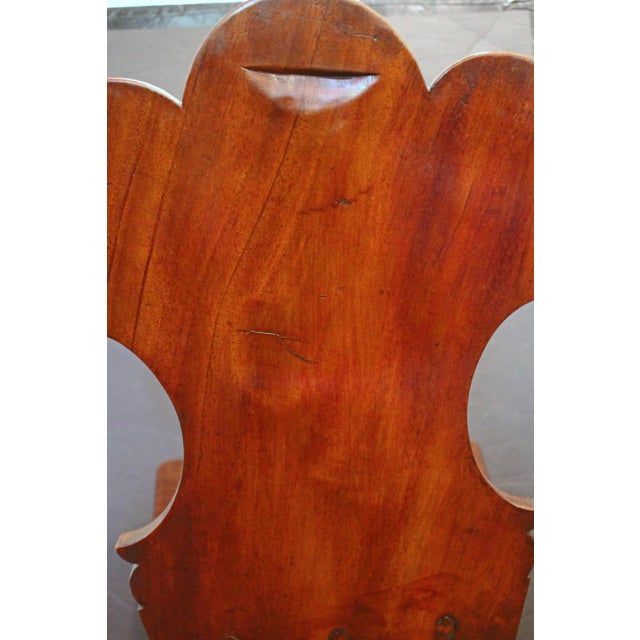 Mid 19th Century Circa 1860 English Pair of Carved Hall Chairs For Sale - Image 5 of 5