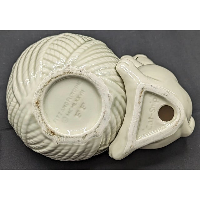 Vintage Fitz and Floyd Cat-Snip Yarn Holder Ceramic Figurine For Sale In Houston - Image 6 of 6
